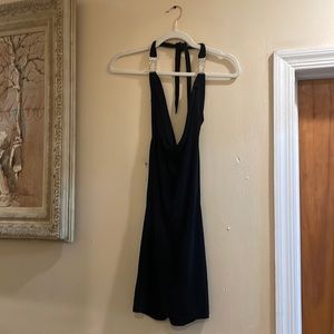 Black backless dress
